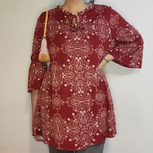 Style & Co Long flowy red top